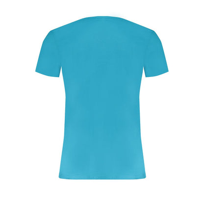 Light Blue Cotton Men T-Shirt