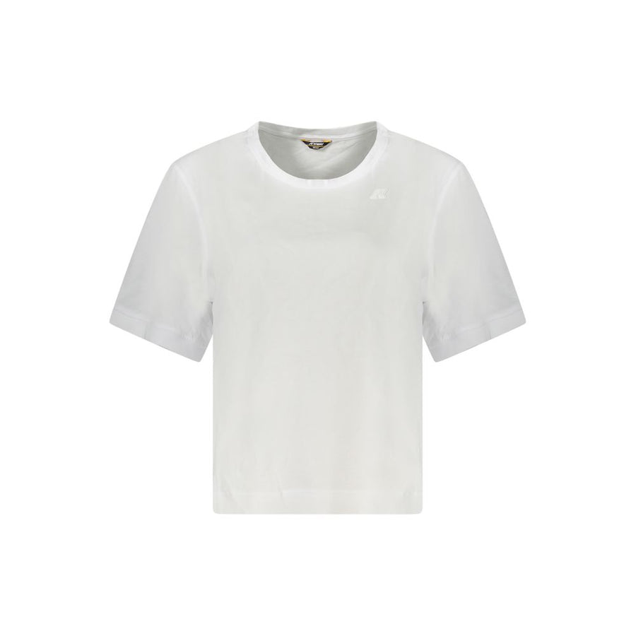 White Cotton Women T-Shirt