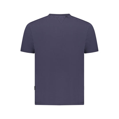 Blue Cotton Men T-Shirt