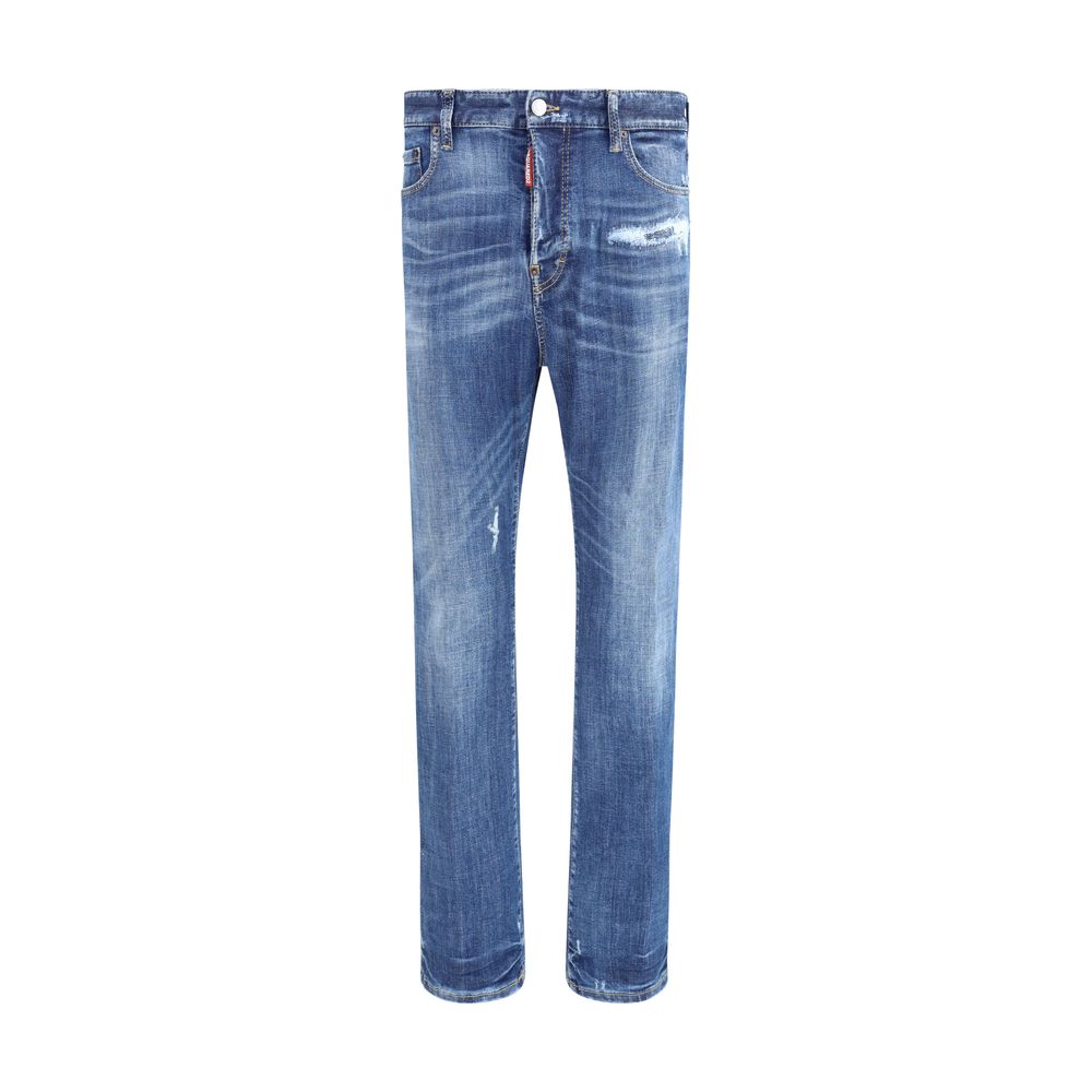 Blue Cotton Skinny Jeans