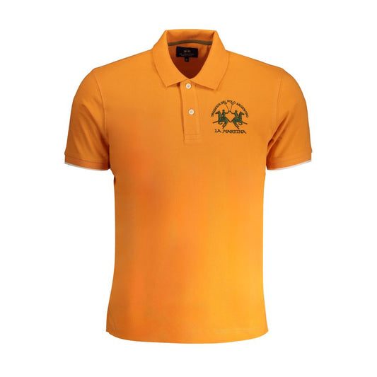 Arancione Cotton Men Polo