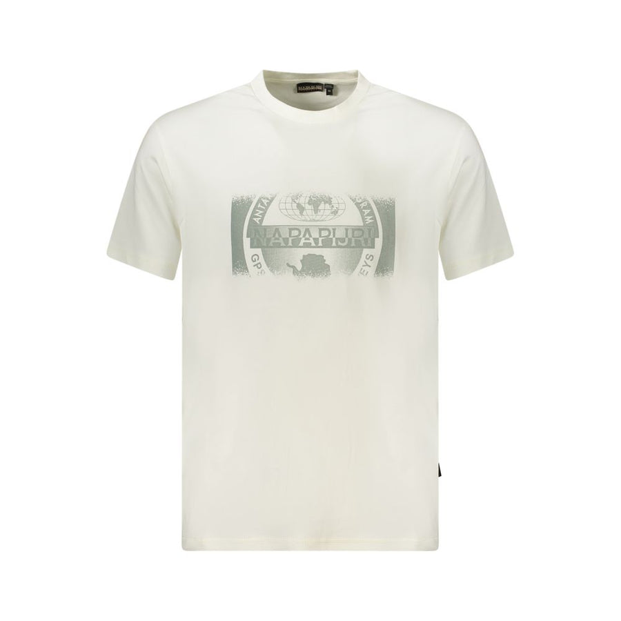 White Cotton Men T-Shirt