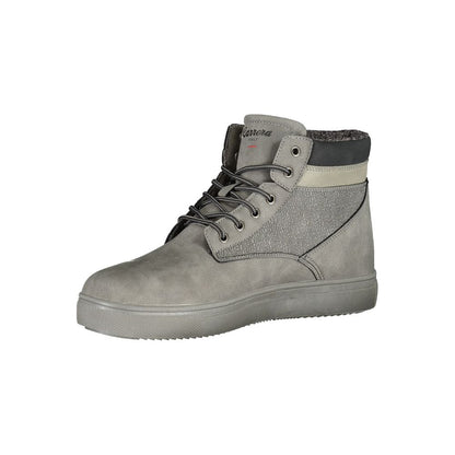 Gray Polyester Men Boot