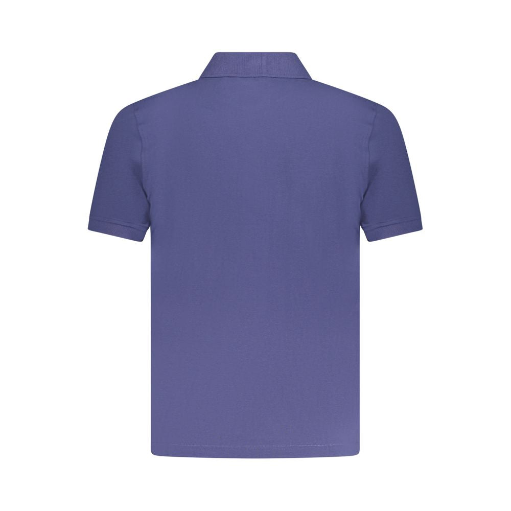 Blue Cotton Polo Shirt