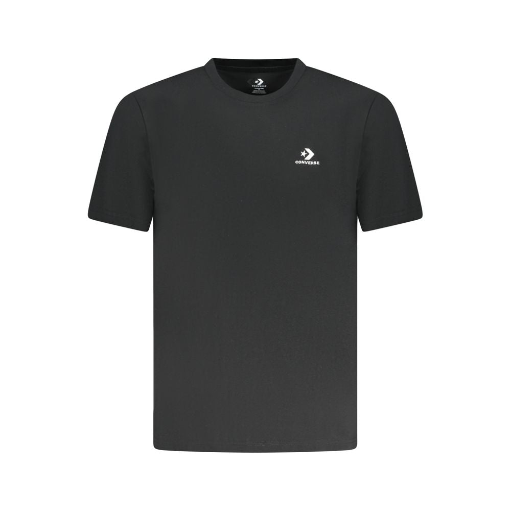 Black Cotton Men T-Shirt