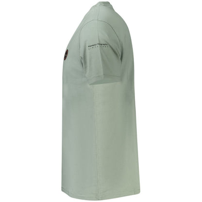 Green Cotton Men T-Shirt