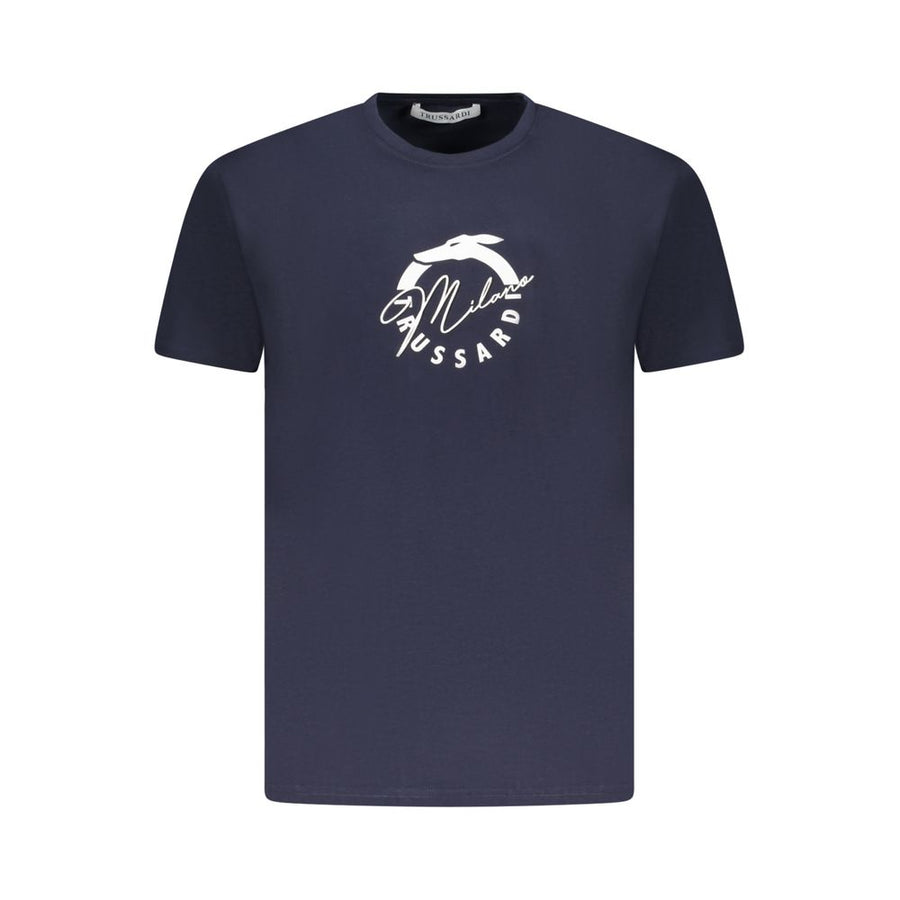 Blue Cotton Men T-Shirt
