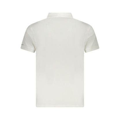 White Cotton Men Polo Shirt