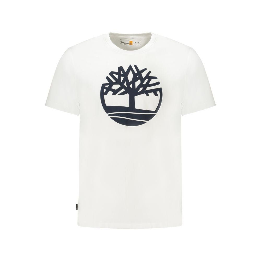 White Cotton Men T-Shirt