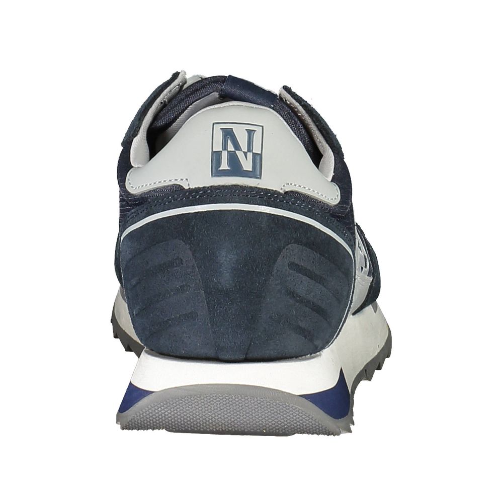 Blue Leather Mens Sneaker