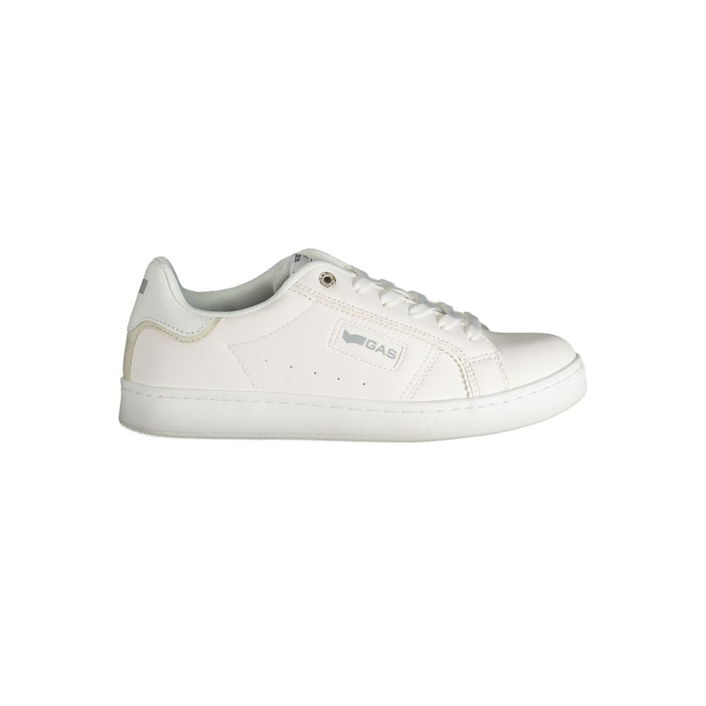 White Polyester Women Sneaker
