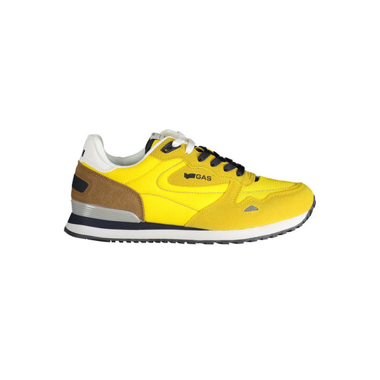 Yellow Polyester Men Sneaker
