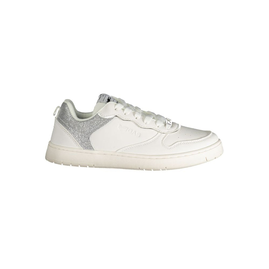 White Polyester Women Sneaker