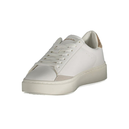 White Polyester Women Sneaker