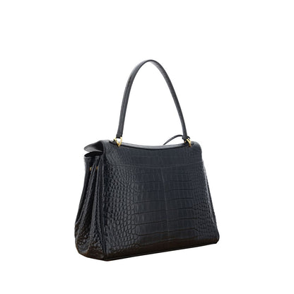 Black Calf Leather Bos Taurus Handbag