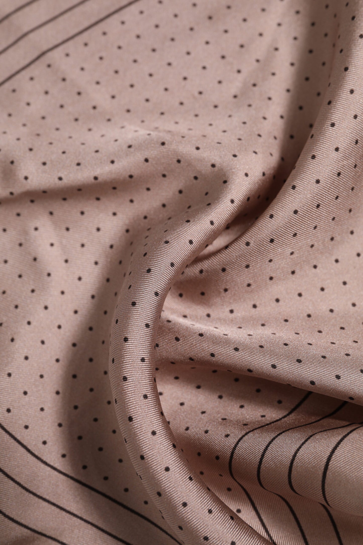 Beige Dotted Silk Square Men Foulard Scarf