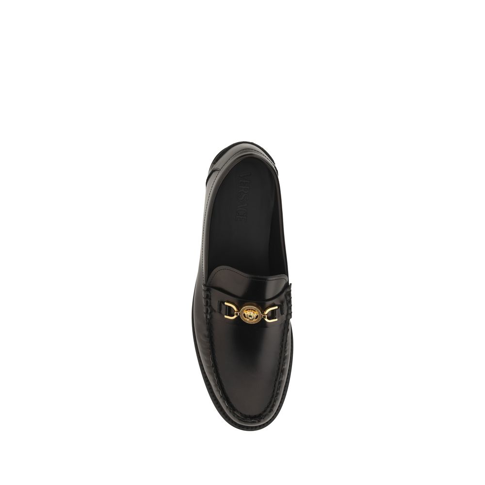 Black Calf Leather Bos Taurus Slip-On Loafers