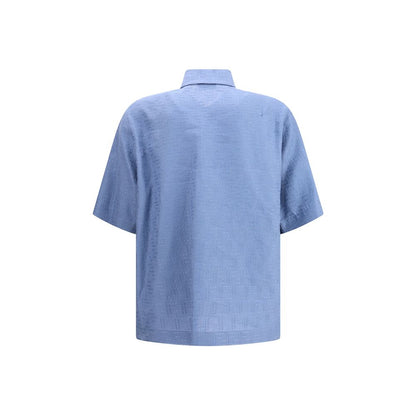 Light Blue Linen Shortsleeve Shirt