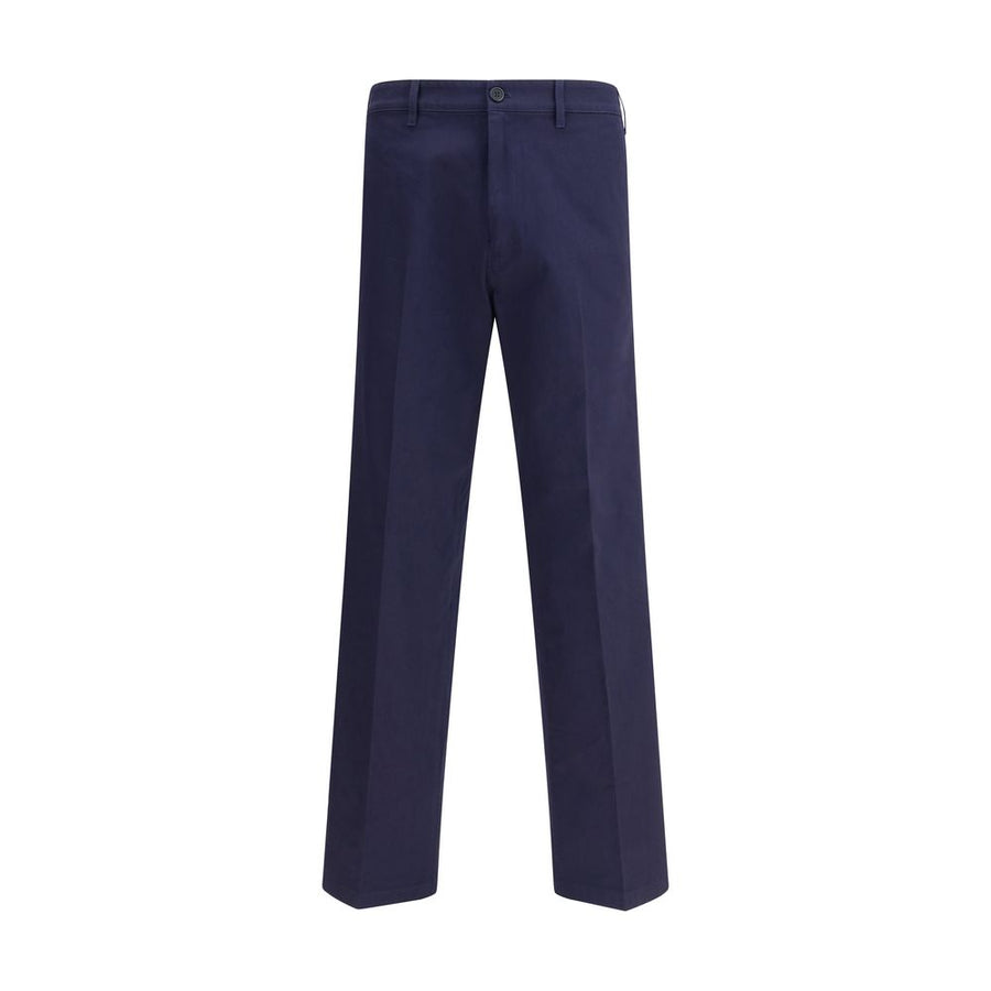 Blue Cotton Chino Pants