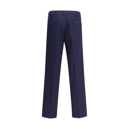 Blue Cotton Chino Pants