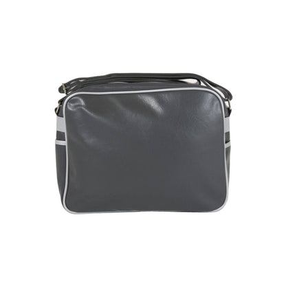 Gray Synthetic Handbag