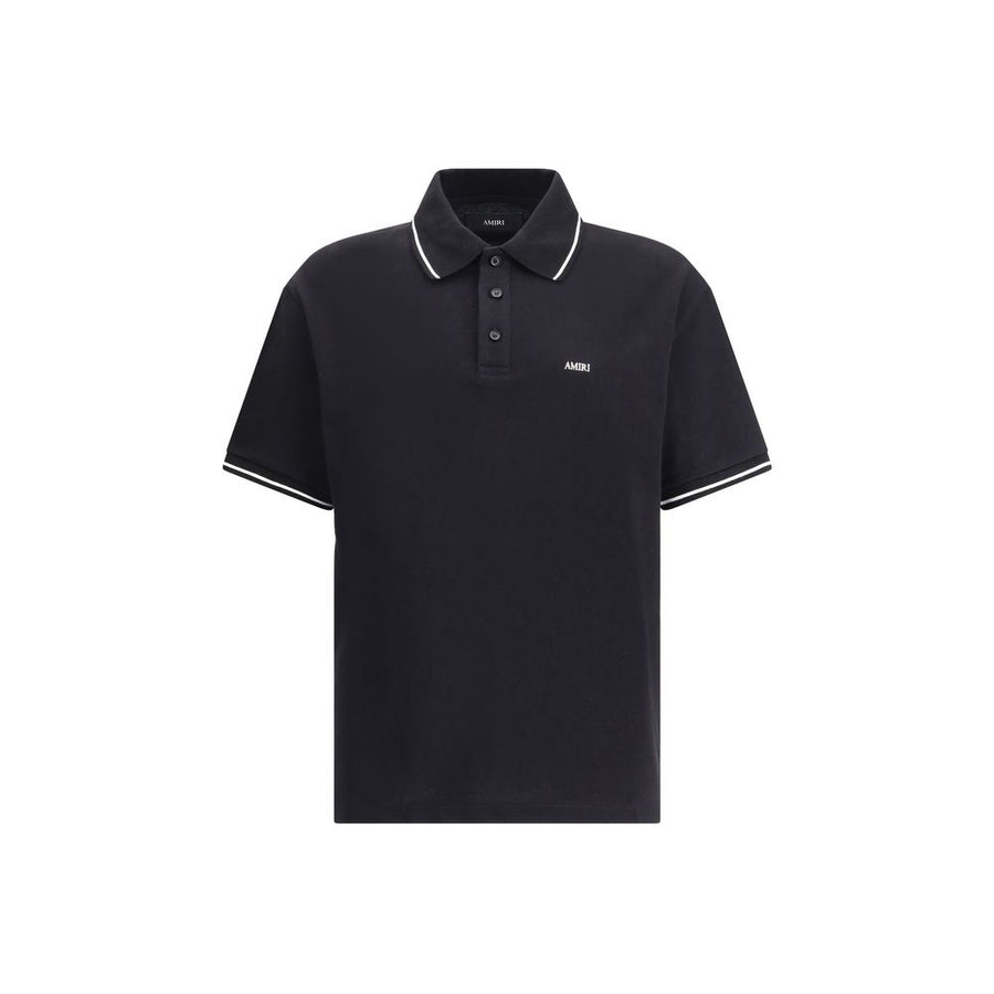 Black Cotton Polo Shirt