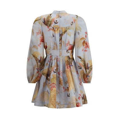 Multicolor Linen Casual Dress