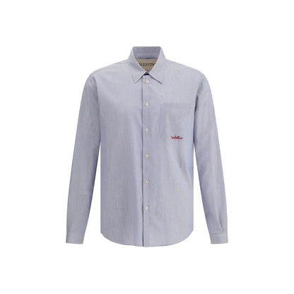 Blue Cotton Pattern Shirt