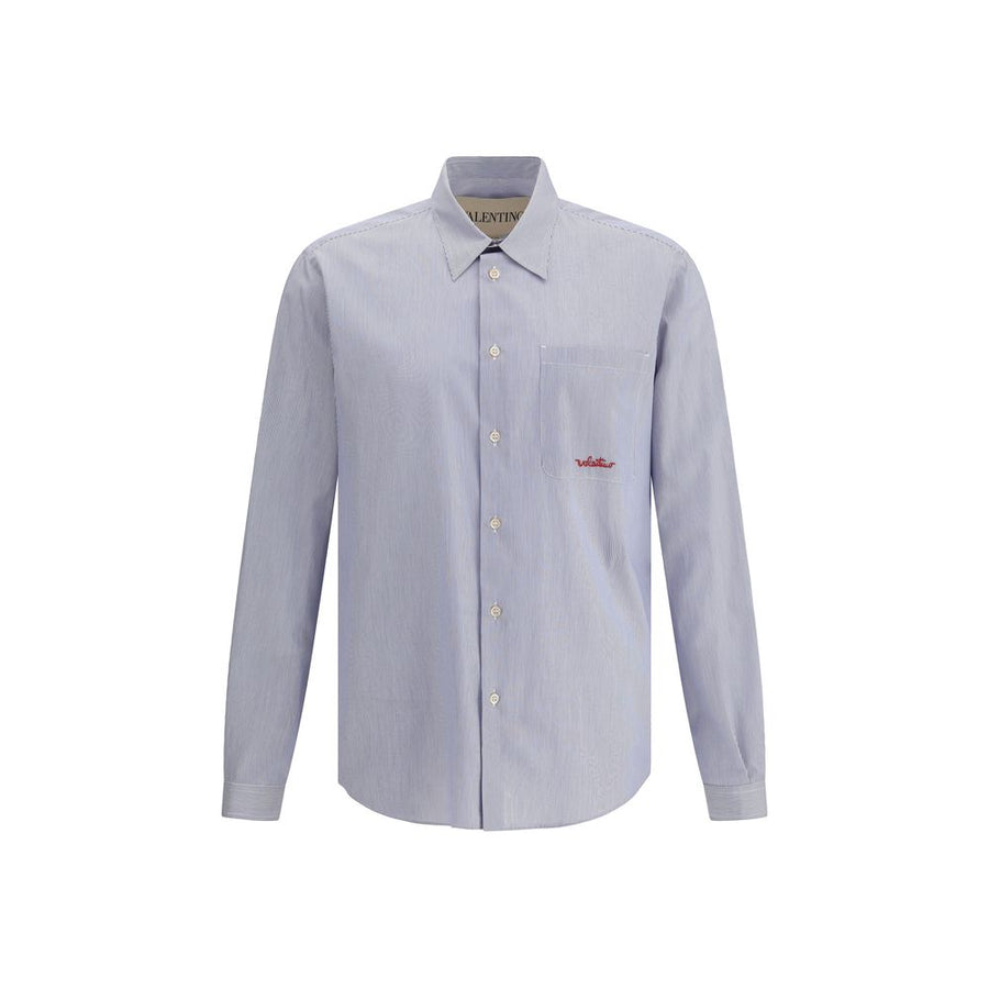 Blue Cotton Pattern Shirt