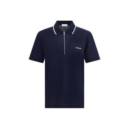 Blue Cotton Polo Shirt