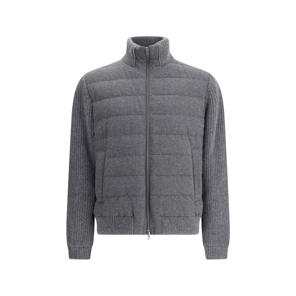 Gray Wool Bomber