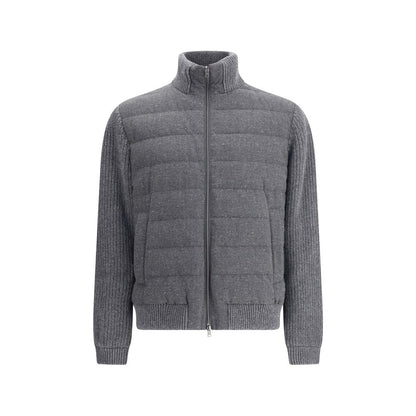 Gray Wool Bomber