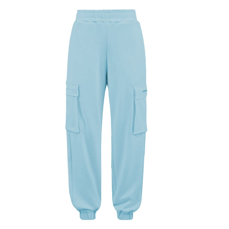 Blue Polyester Women Pant