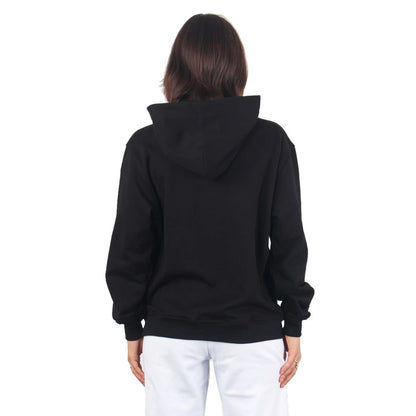 Black Cotton Women Hoodie