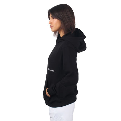 Black Cotton Women Hoodie