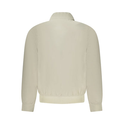 Beige Nylon Men Jacket