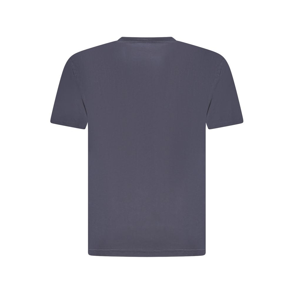 Blue Cotton Men T-Shirt