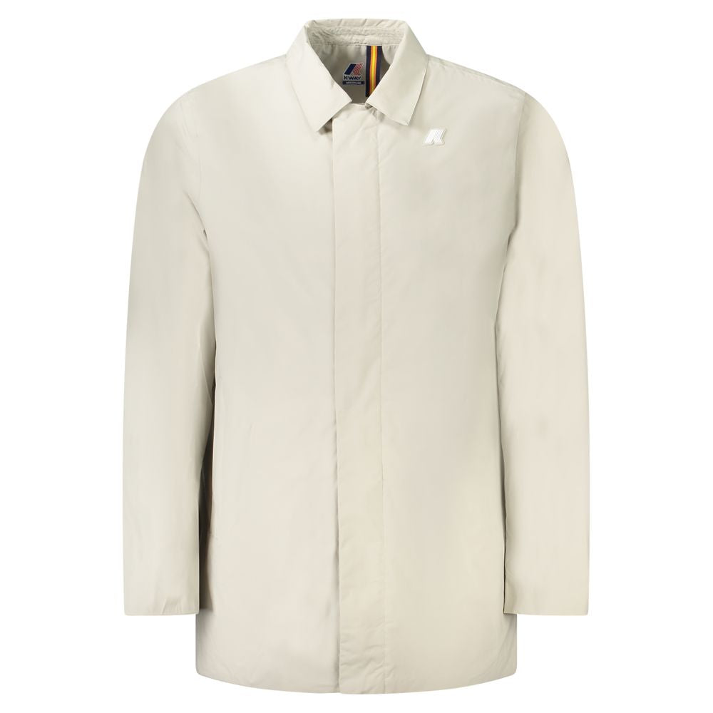 Beige Polyamide Men Jacket