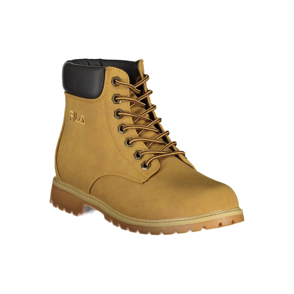 Yellow Polyester Women Boot