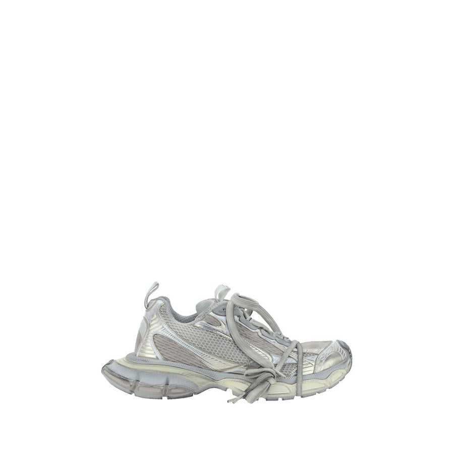 Gray Polyester Athletic Sneakers