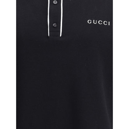 Black Cotton Polo Shirt