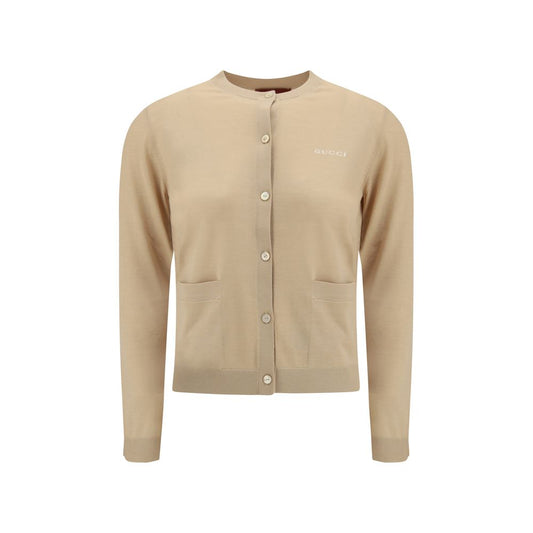 Beige Cashmere Cardigan