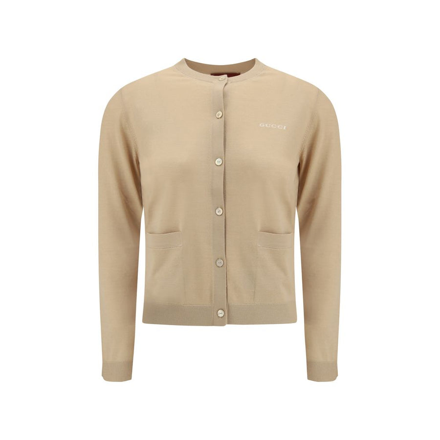 Beige Cashmere Cardigan