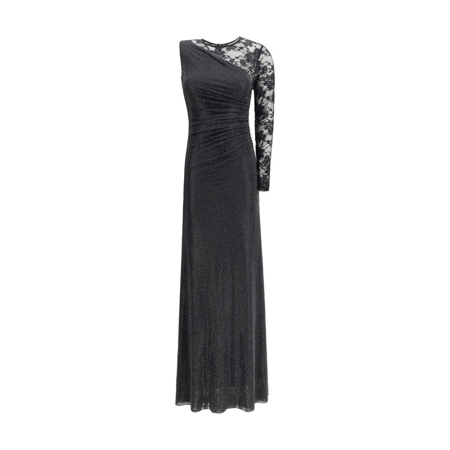 Black Polyester Casual Dress