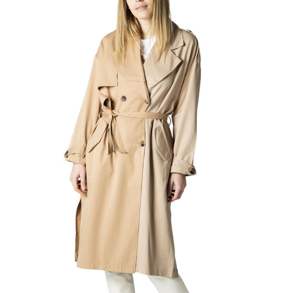 Beige Polyester Coat