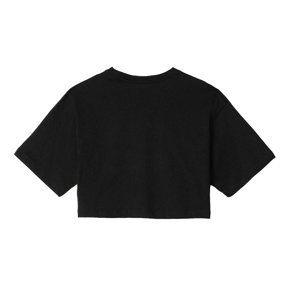 Black Cotton Women T-Shirt