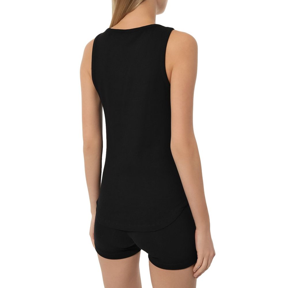 "Black Cotton Women Tank Top"