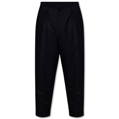 Black Cotton Men Trousers