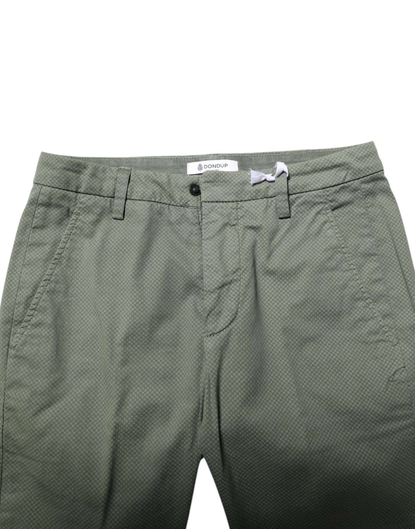 Green Mid Waist Skinny Fit Casual Pants