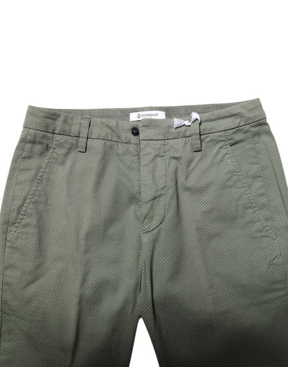 Green Mid Waist Skinny Fit Casual Pants